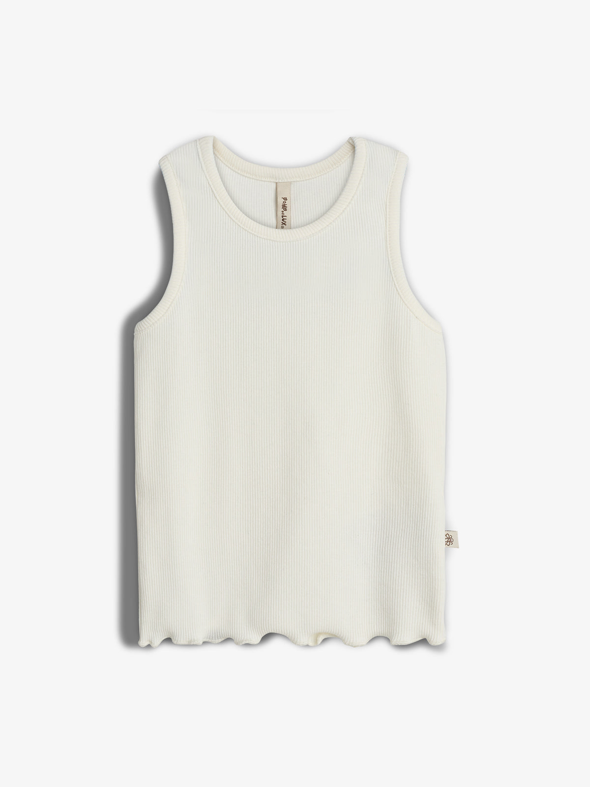 Modal-Ripp Ärmelloses Top - Tween - Off White | 100452 Fiona