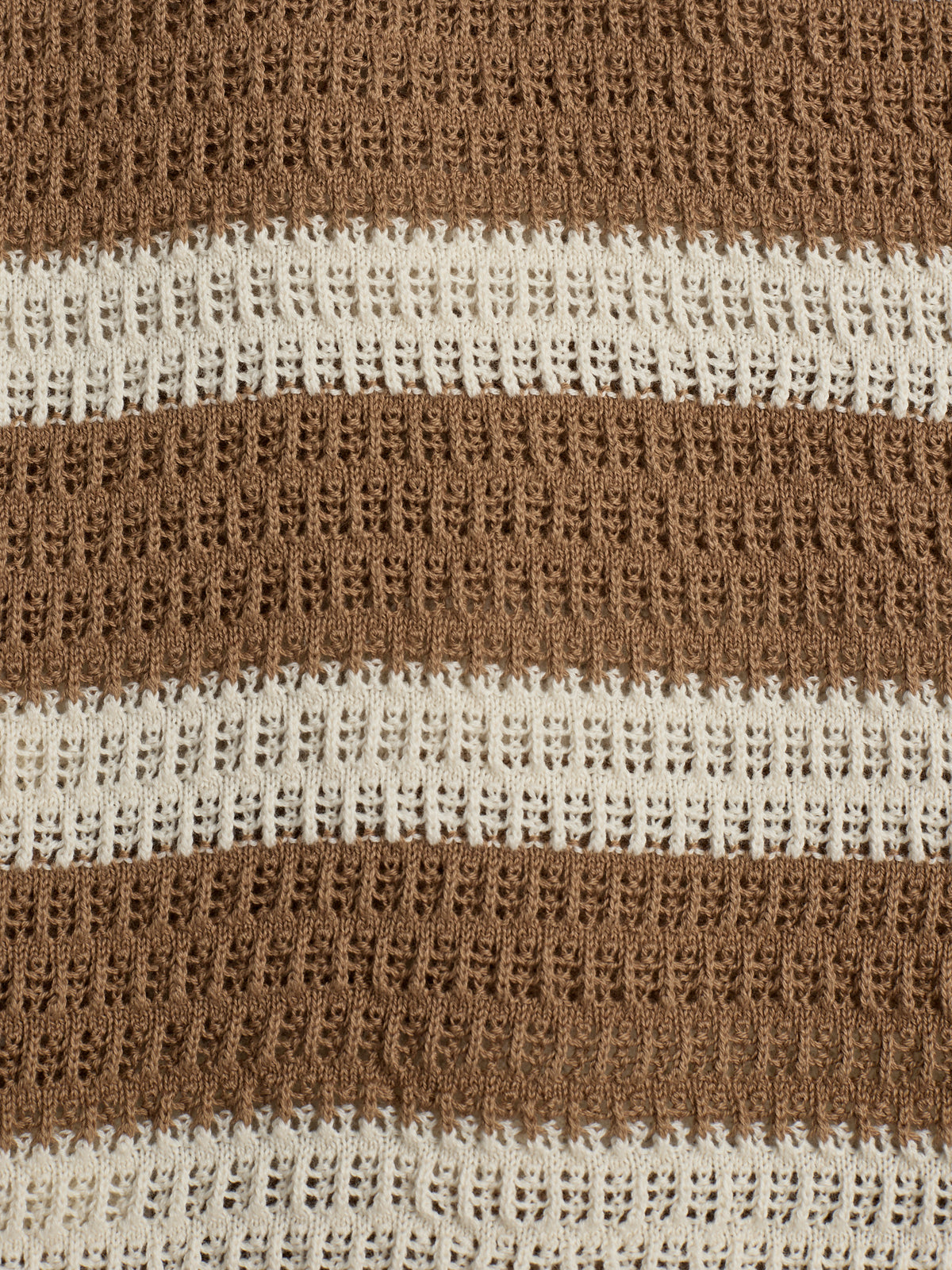 Gestreiftes Strick-Poloshirt - Tween - Walnut | 100396 Piet