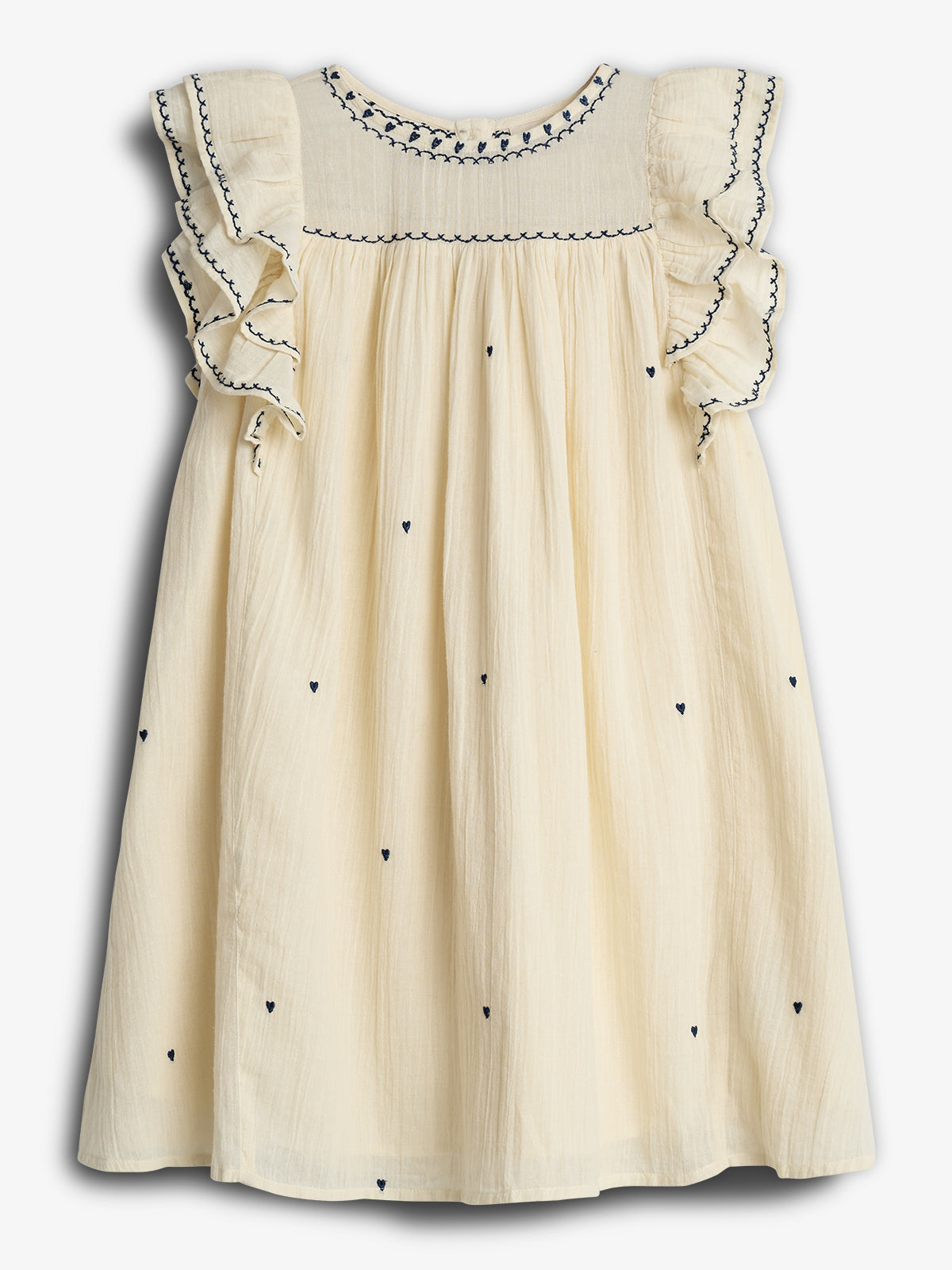 Kleid mit Kontraststickerei - Tween - Off White | 100481 Harper