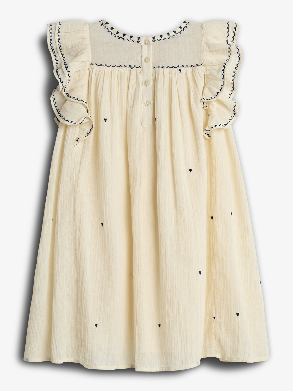 Kleid mit Kontraststickerei - Tween - Off White | 100481 Harper