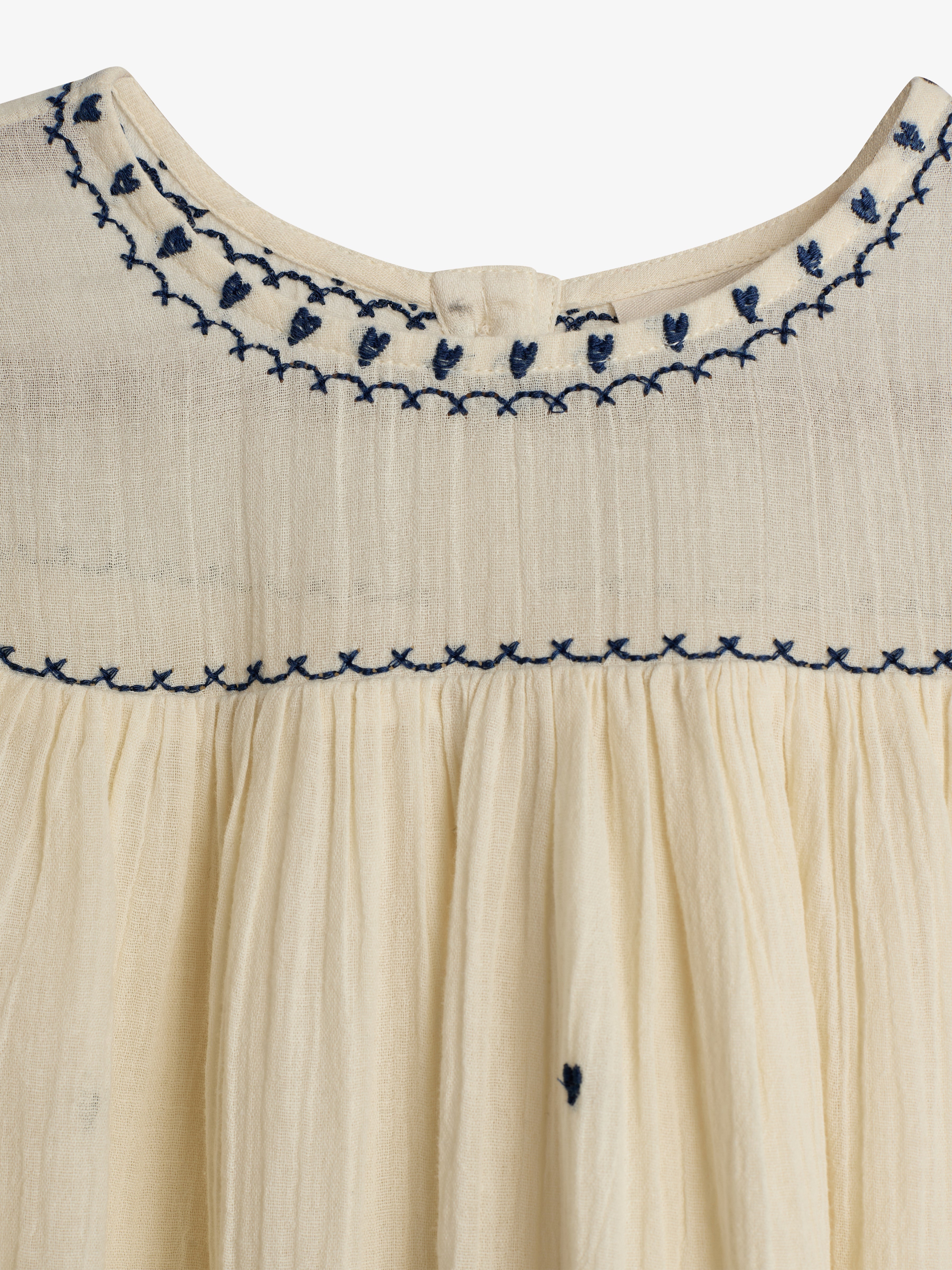 Kleid mit Kontraststickerei - Tween - Off White | 100481 Harper