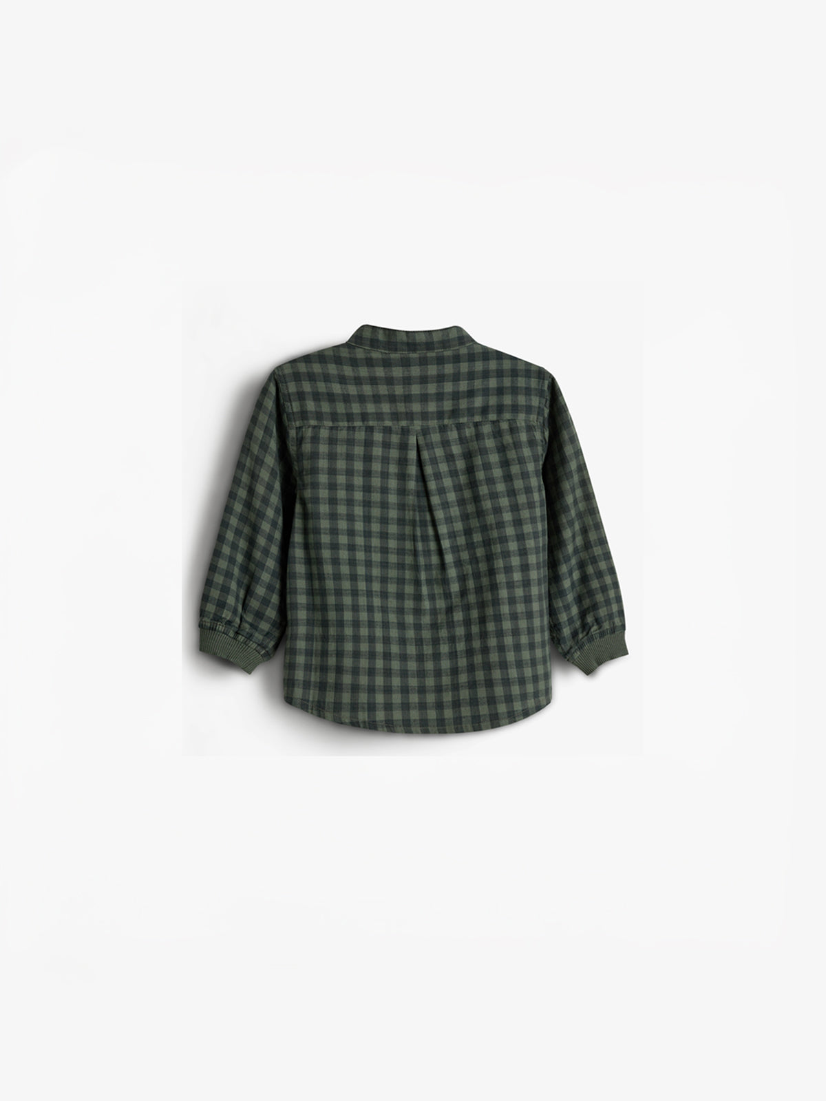 Micro Gingham Baumwollhemd - Little - Green