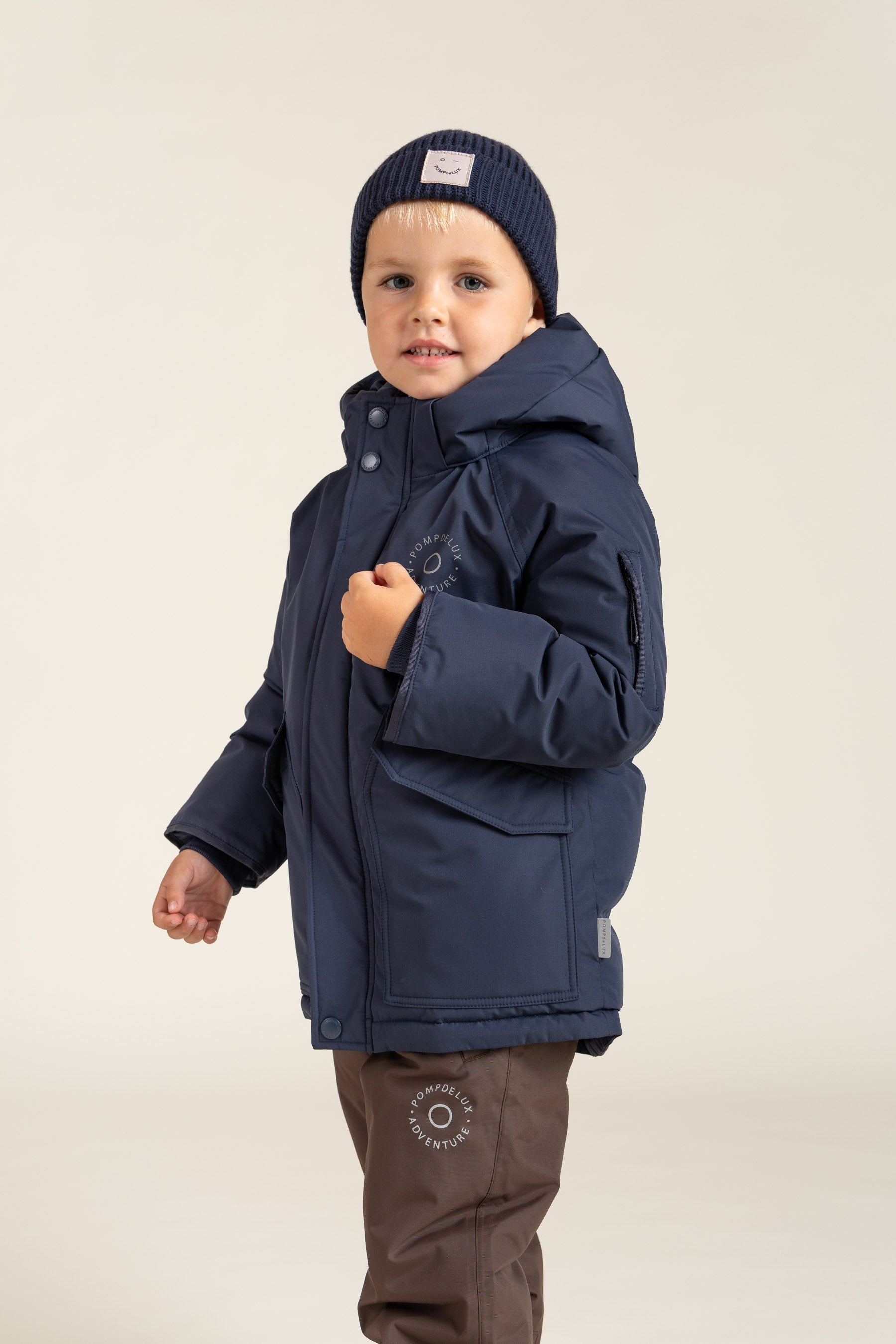 Rippenstrick-Mütze - Kids - Navy