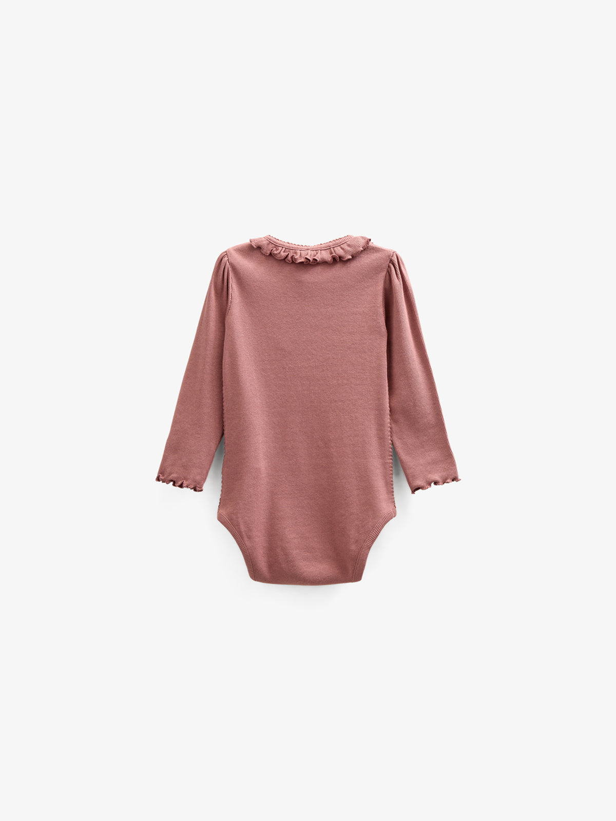 Langärmeliger Body aus Modalripp mit Picot-Rand - Kids - Old Rose | 100575 Mia