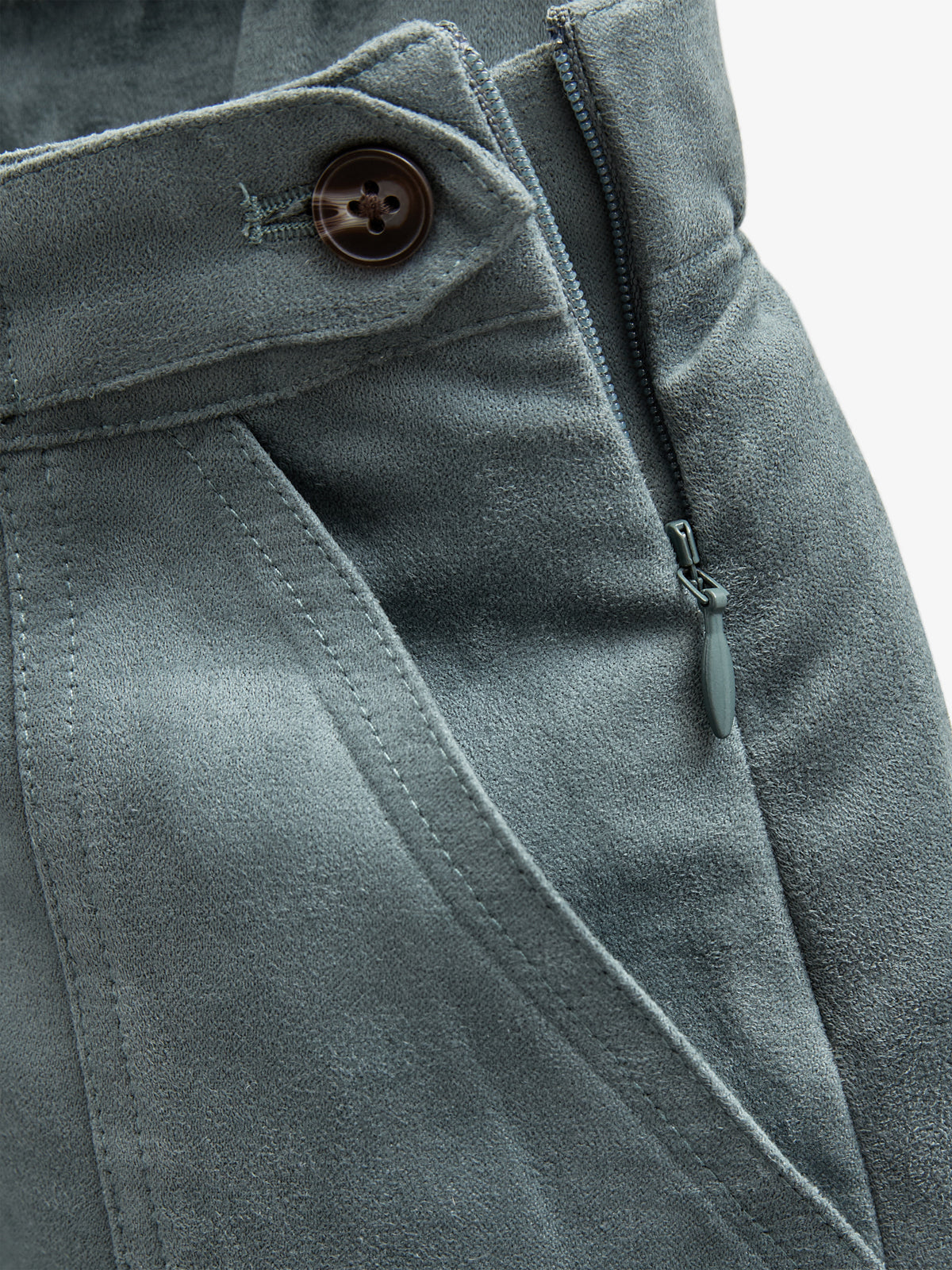 Wildlederimitat-Rock - Kids - Dusty Dark Green | 100594 Selene