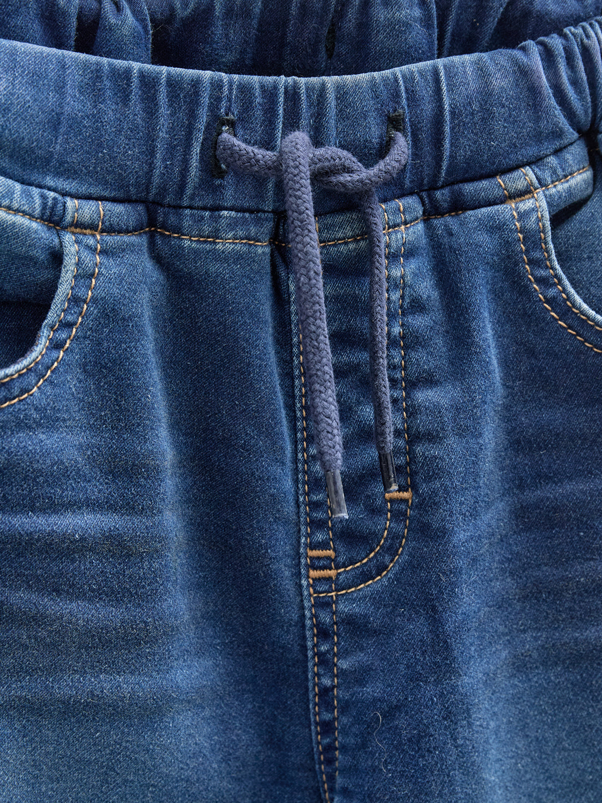 Sweat-Denim Pull-on Jeans - All - Blue Denim | 100656 Ancher