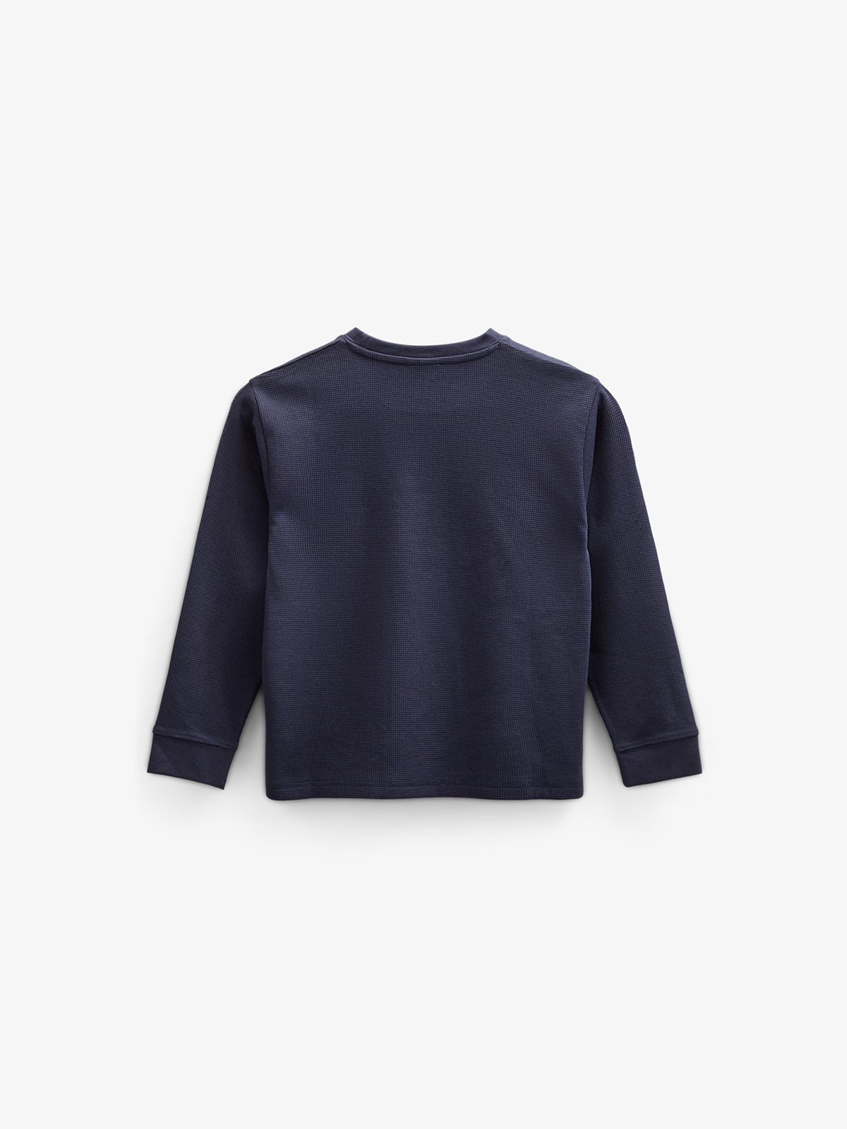 Texturiertes Langarm-T-Shirt - Tween - Navy | 100704 Malthe