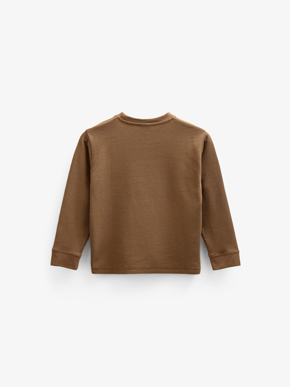 Texturiertes Langarm-T-Shirt - Tween - Coffee | 100706 Malthe