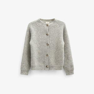 unisex Strickjacke in Wollmischung - Kids - Grey Melange | 100746 Cork