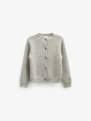 unisex Strickjacke in Wollmischung - Kids - Grey Melange | 100746 Cork