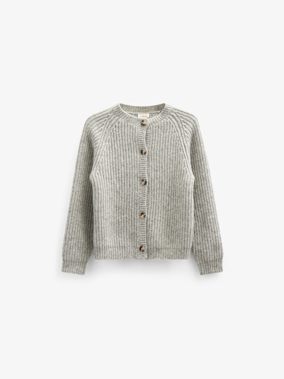 unisex Strickjacke in Wollmischung - Kids - Grey Melange | 100746 Cork