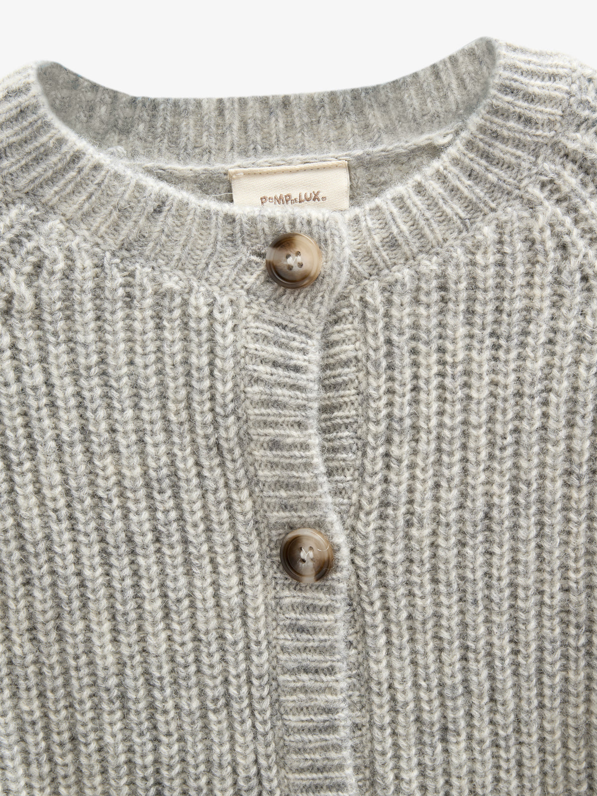 unisex Strickjacke in Wollmischung - Kids - Grey Melange | 100746 Cork