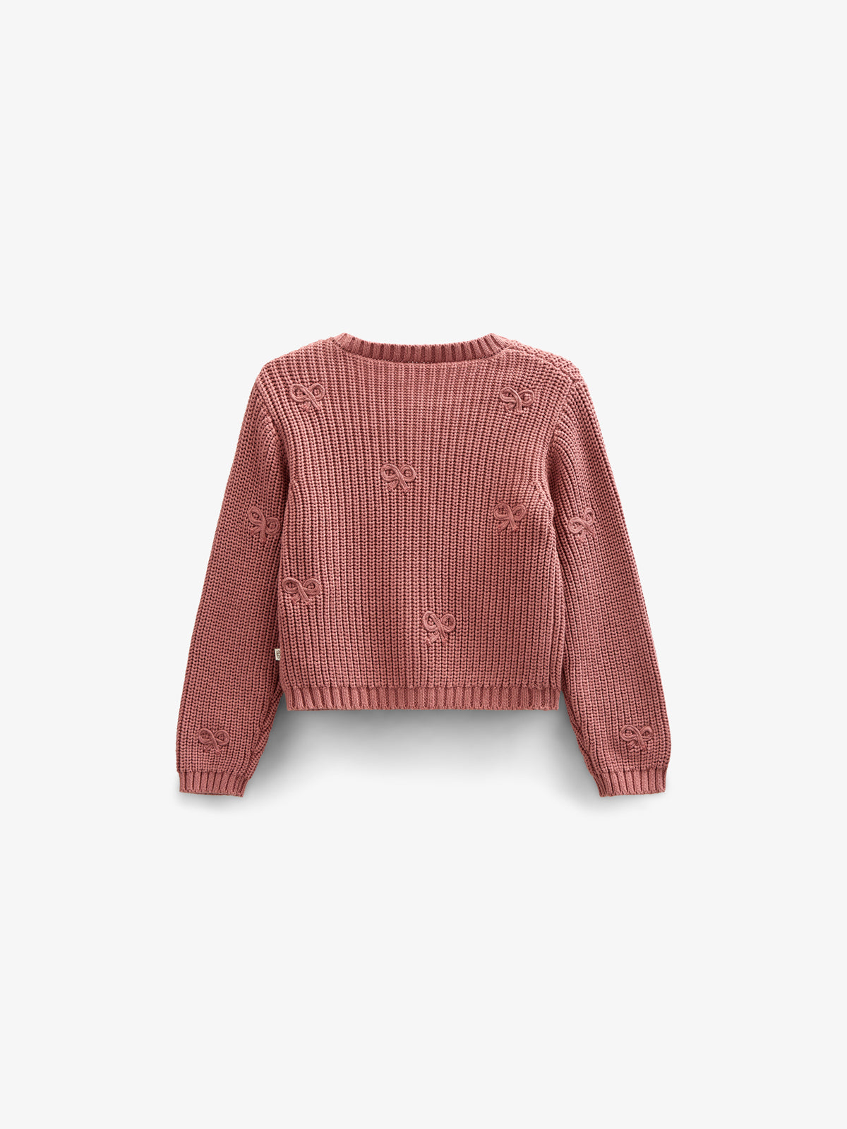Baumwollstrickjacke mit Schleifen - Tween - Old Rose | 100793 Freya