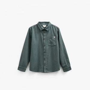 Hemd aus gewebter Baumwolle - Tween - Dark Dusty Green | 100805 Edward