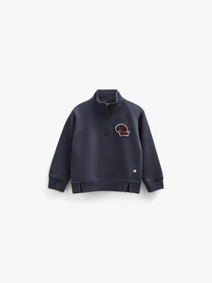 Sweatshirt mit halbem Reißverschluss - Kids - Navy | 100806 Tristan