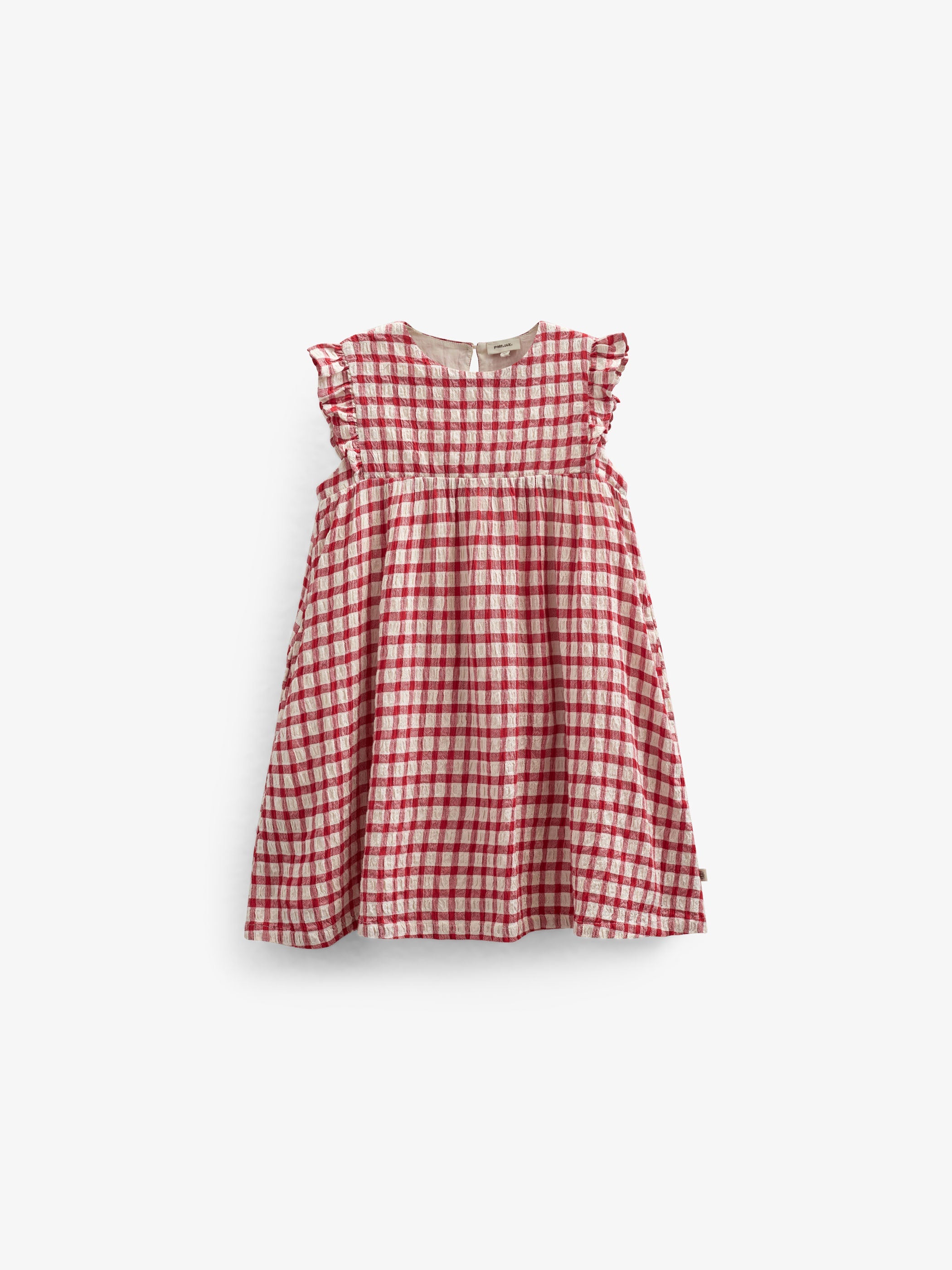 Kariertes Baumwollkleid - Kids - Cherry Red | 100904 Bonnie