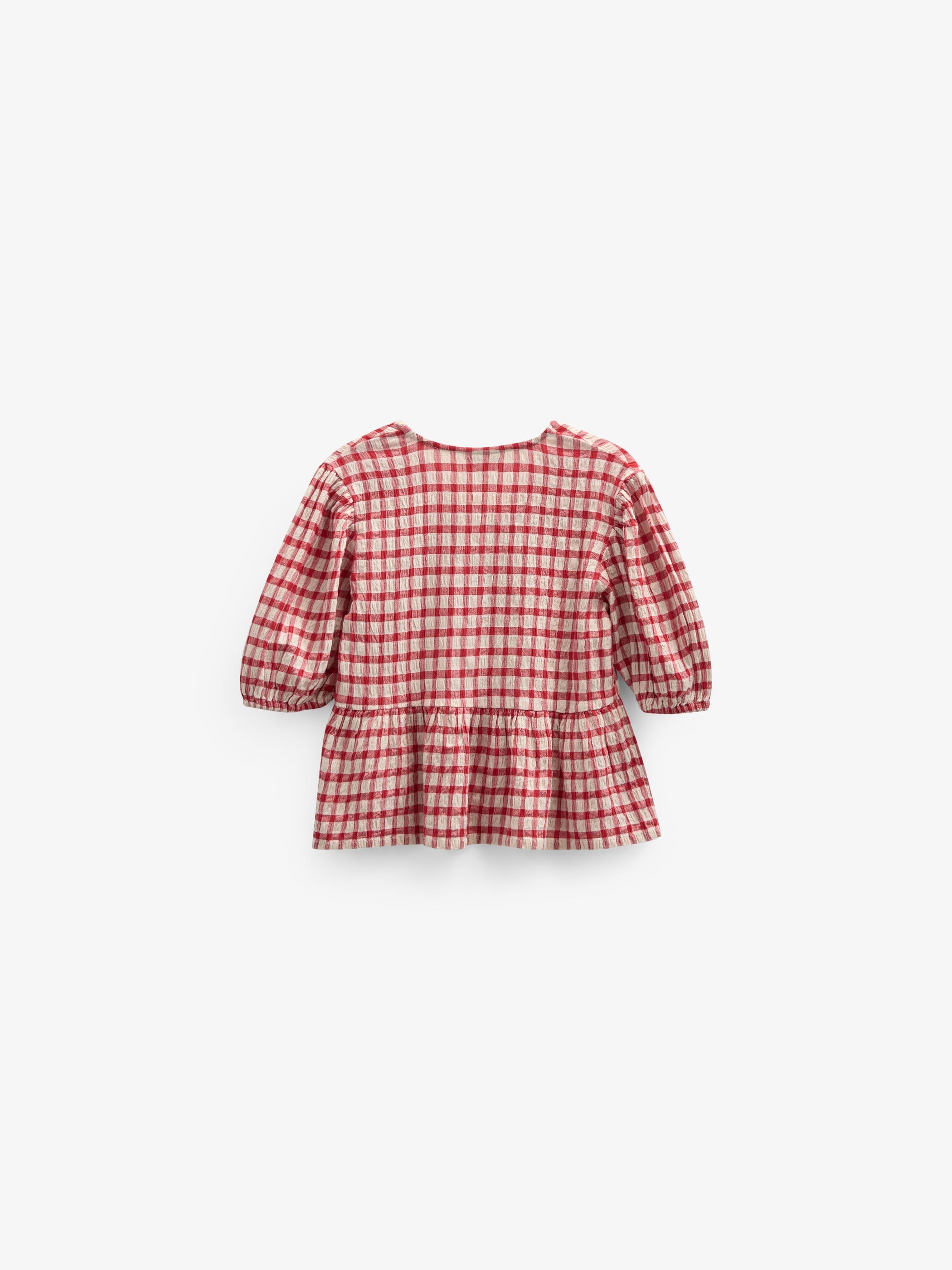 Karierte Baumwollbluse - Kids - Cherry Red | 100908 Bonnie