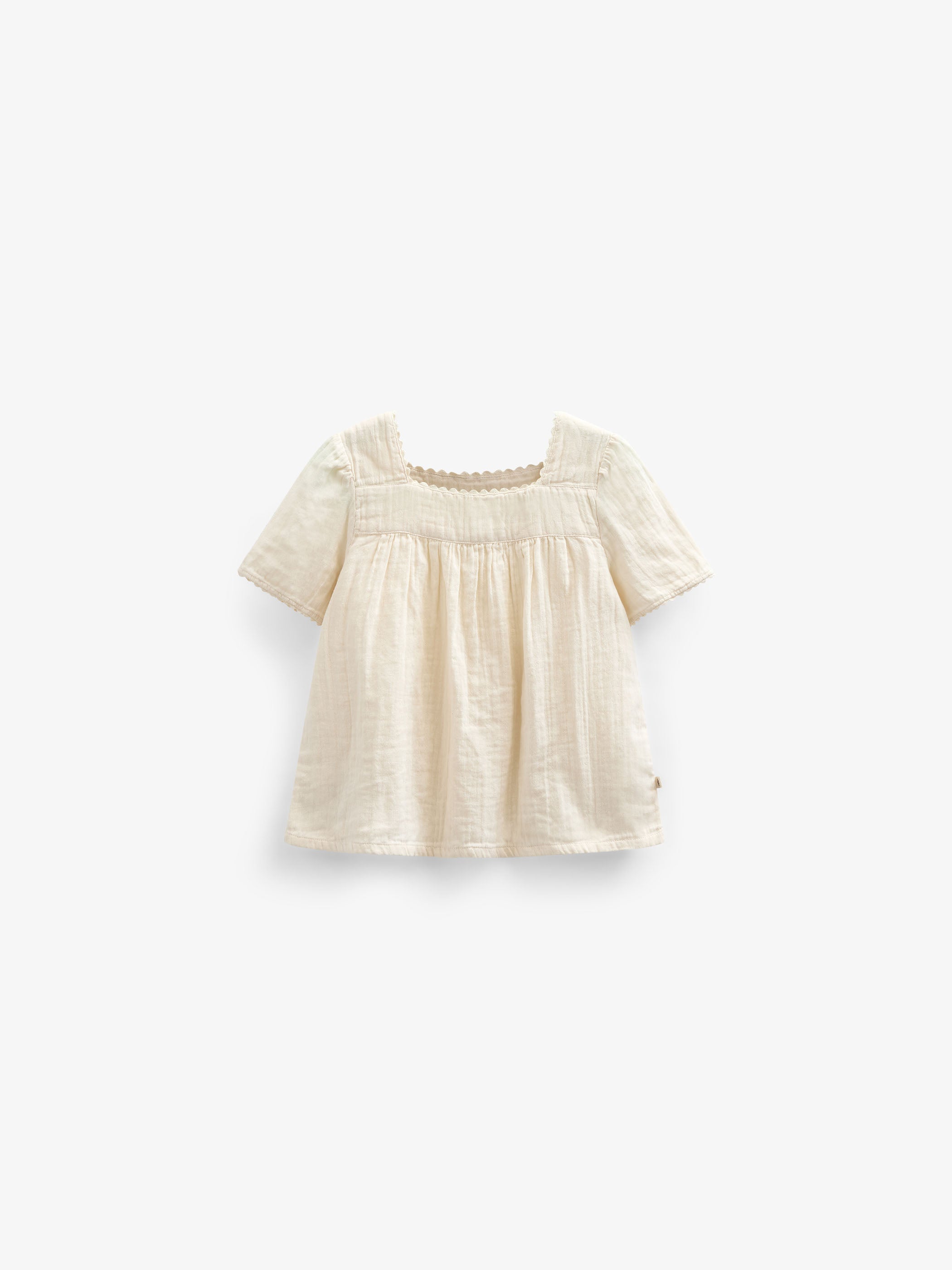 Kurzärmelige Bluse aus Gauze - Tween - Off White | 100919 Jasmine