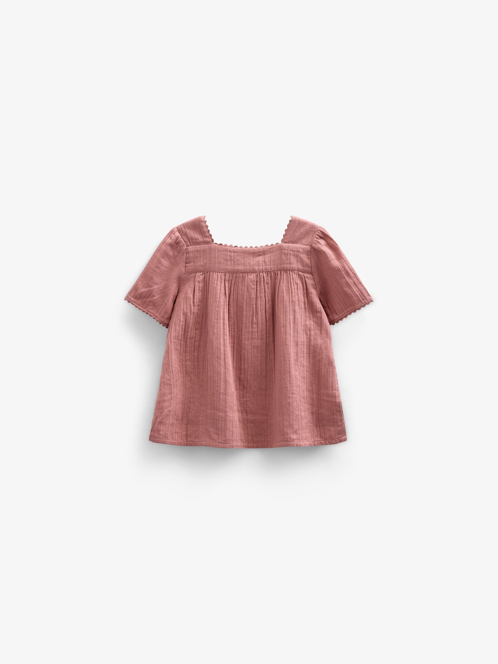 Kurzärmelige Bluse aus Gaze - Kids - Old Rose | 100920 Jasmine