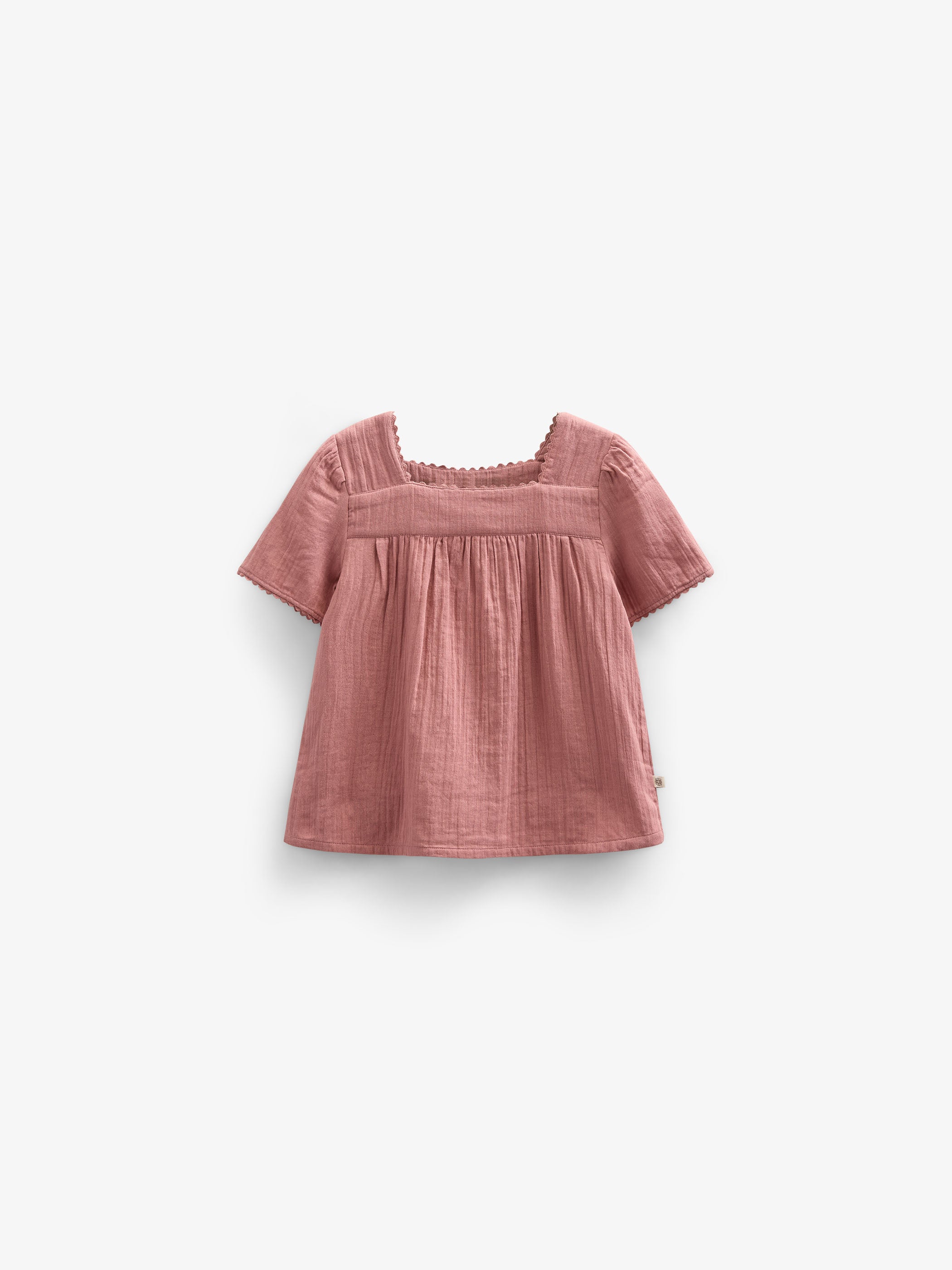 Kurzärmelige Bluse aus Gaze - Tween - Old Rose | 100921 Jasmine
