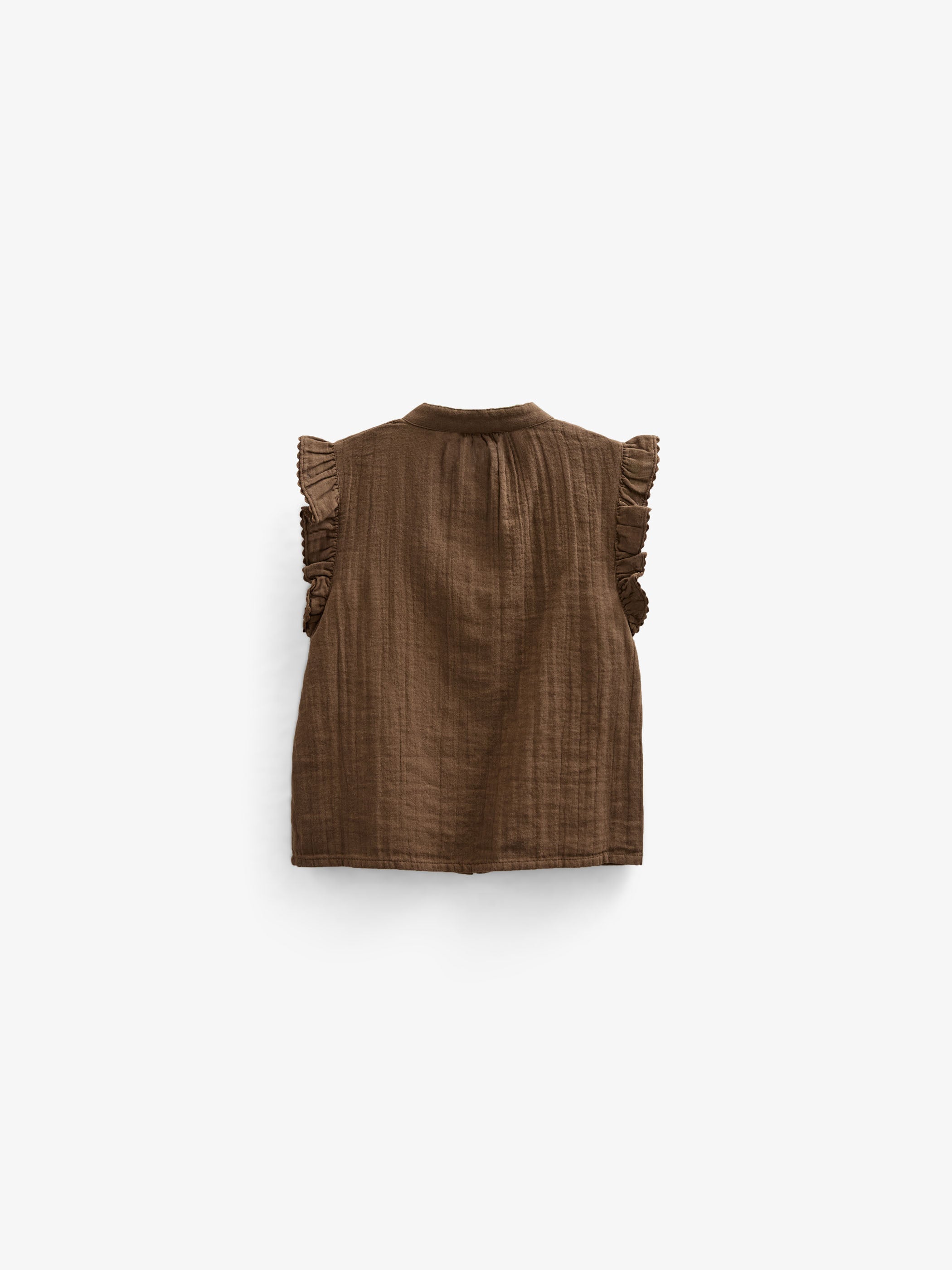 Ärmelloses Top aus Gaze - Kids - Dark Brown | 100928 Jasmine