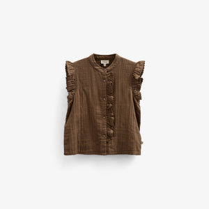 Ärmelloses Top aus Gaze - Tween - Dark Brown | 100929 Jasmine
