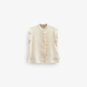 Ärmelloses Top aus Gaze - Tween - Off White | 100931 Jasmine