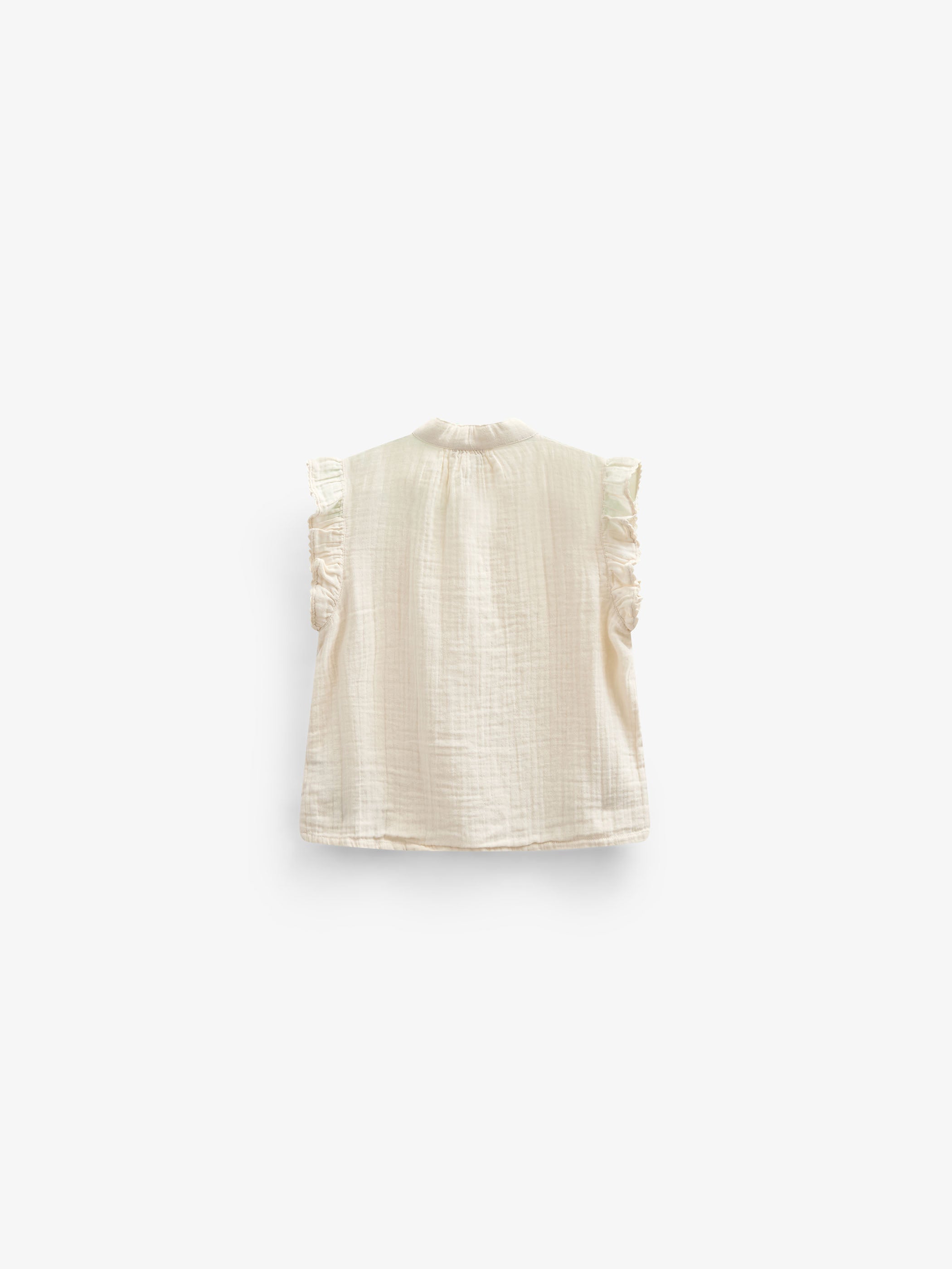 Ärmelloses Top aus Gaze - Tween - Off White | 100931 Jasmine