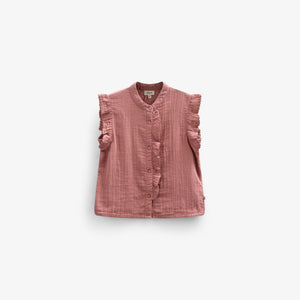 Ärmelloses Top aus Gaze - Tween - Old Rose | 100933 Jasmine