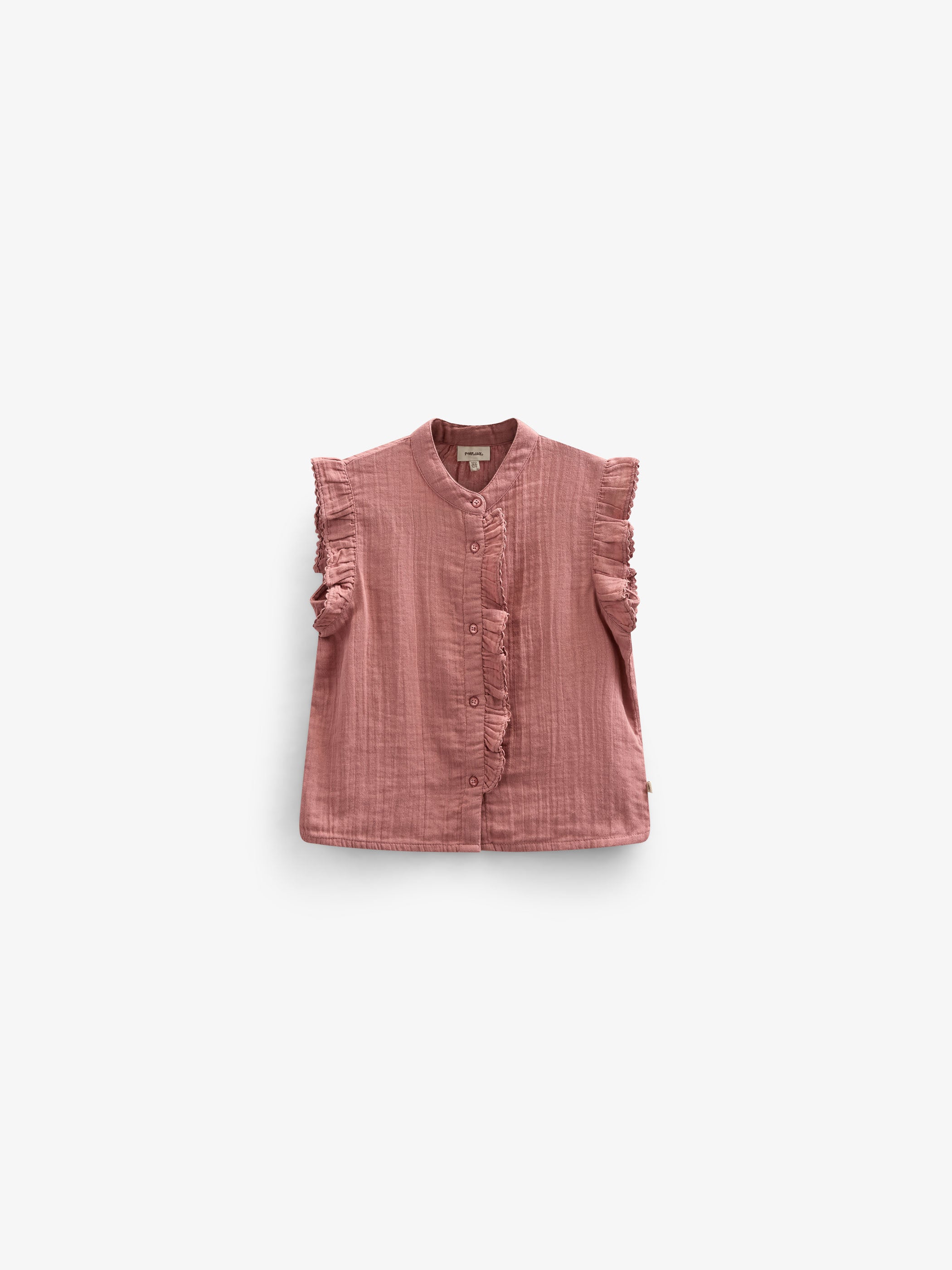 Ärmelloses Top aus Gaze - Tween - Old Rose | 100933 Jasmine