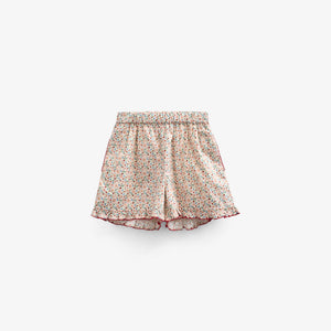 Blumenbedruckte Poplin Shorts - Kids - Rose | 100956 Poppy