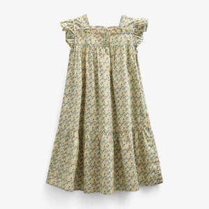 Blumenbedrucktes Poplin-Kleid - Kids - Green | 100962 Poppy