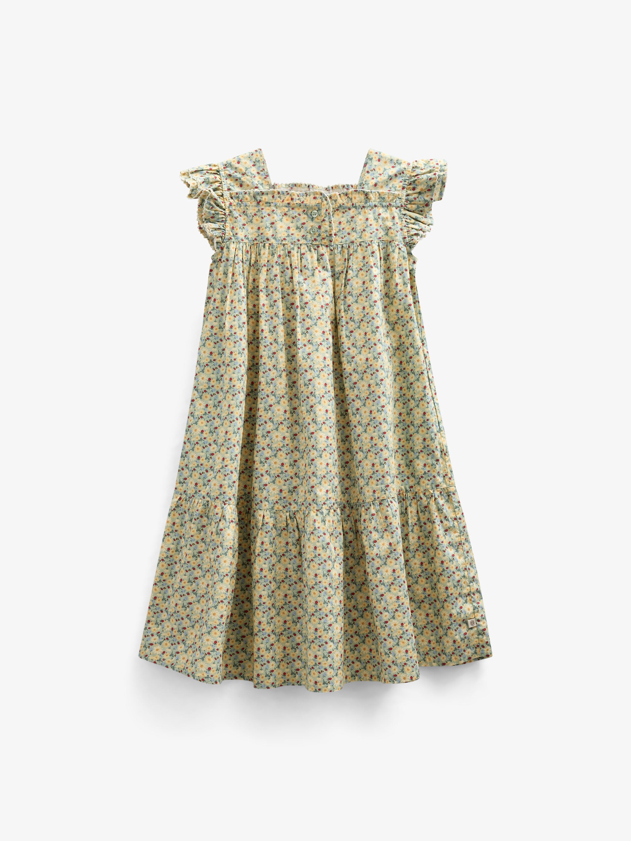 Blumenbedrucktes Poplin-Kleid - Kids - Green | 100962 Poppy
