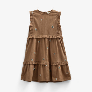 Besticktes Seersucker-Kleid - Tween - Coconut | 100979 Nora
