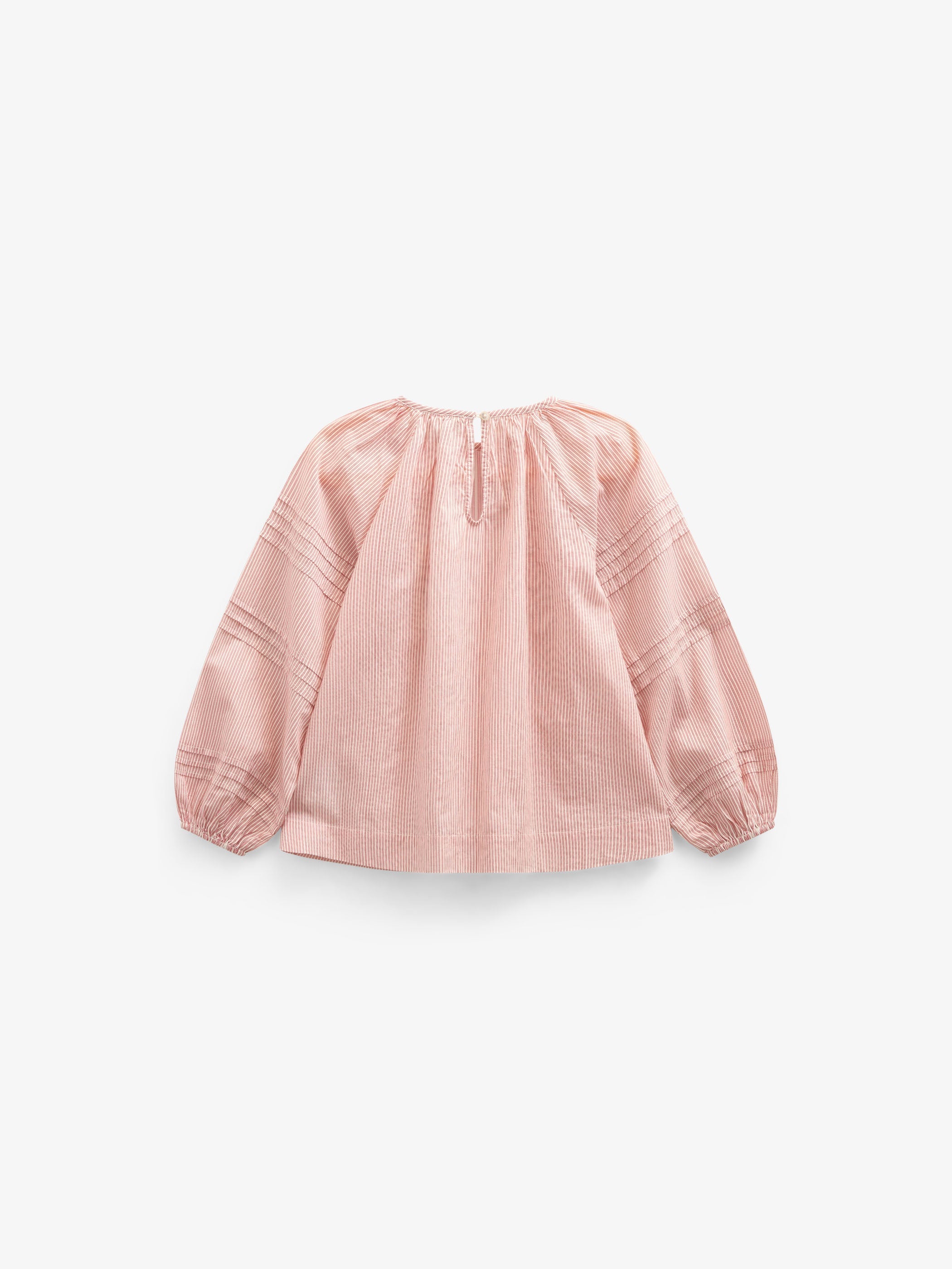 Langärmelige Gestreifte Bluse - Kids - Offwhite/Cherry Red | 100990 Willa