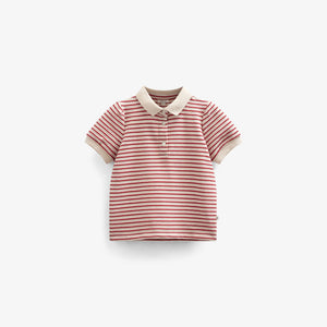 Gestreiftes Jersey-Poloshirt - Tween - Cherry Red | 101003 Emmie