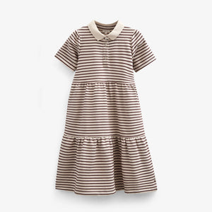 Gestreiftes Jersey-Kleid - Kids - Brown | 101010 Emmie