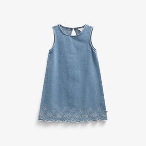 Besticktes Denim-Minikleid - Kids - Light Blue Denim | 101018 Vera