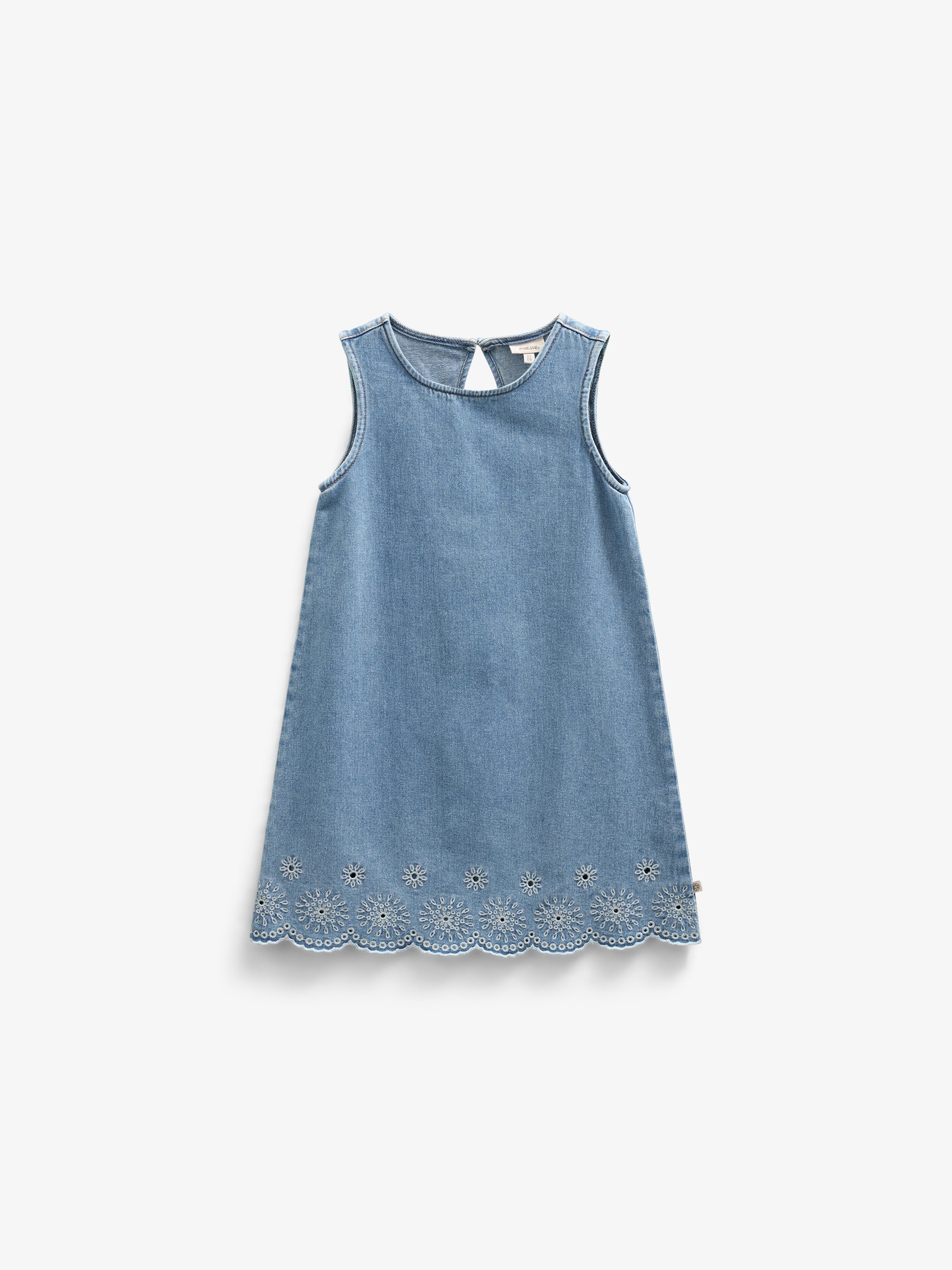 Besticktes Denim-Minikleid - Kids - Light Blue Denim | 101018 Vera