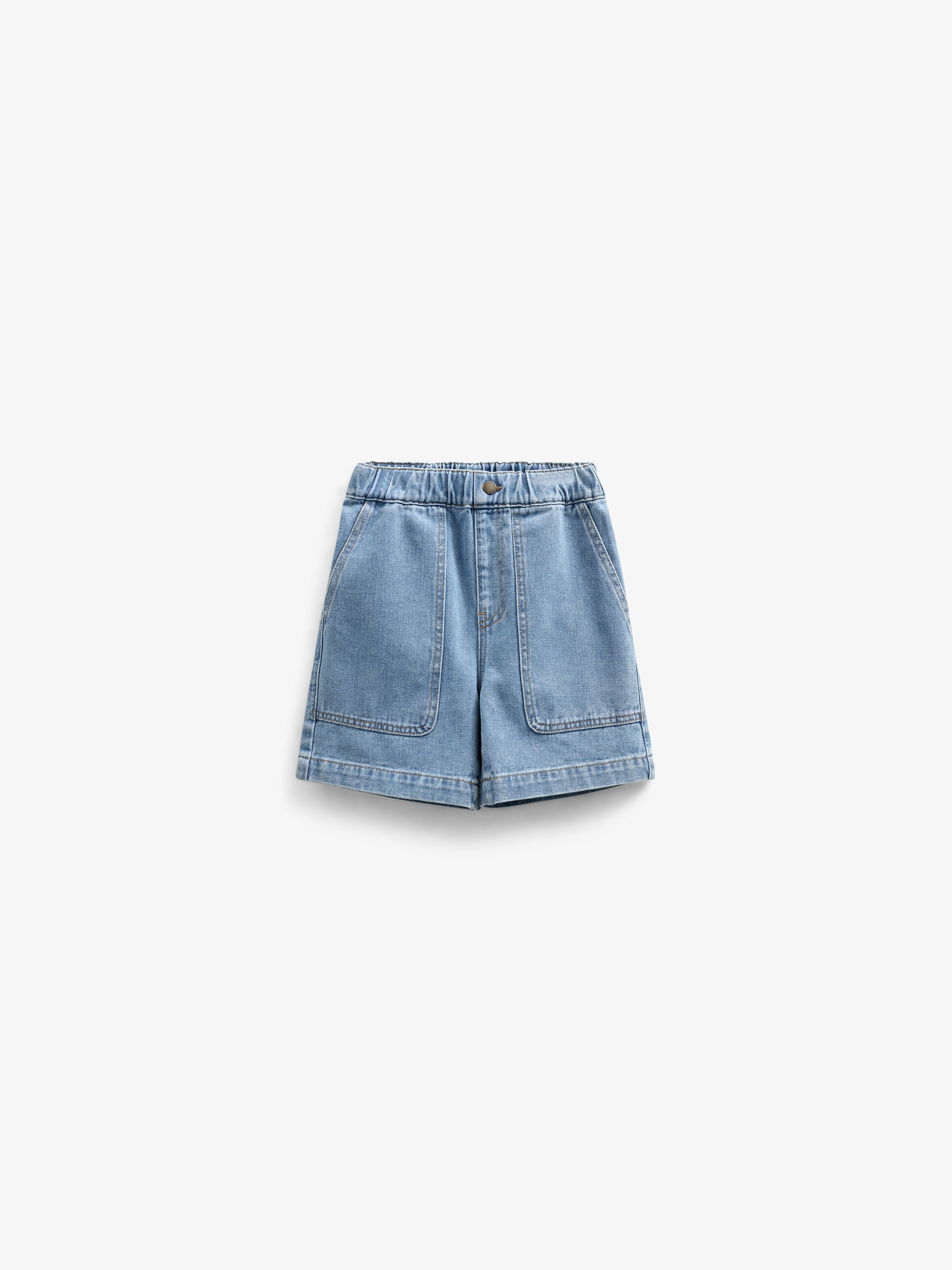 Pull-on Denim Shorts - Kids - Light Blue Denim | 101026 Gavin