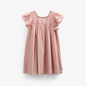 Baumwollkleid mit Zick Zack Rüsche - Kids - Rose Tan | 101034 Alma