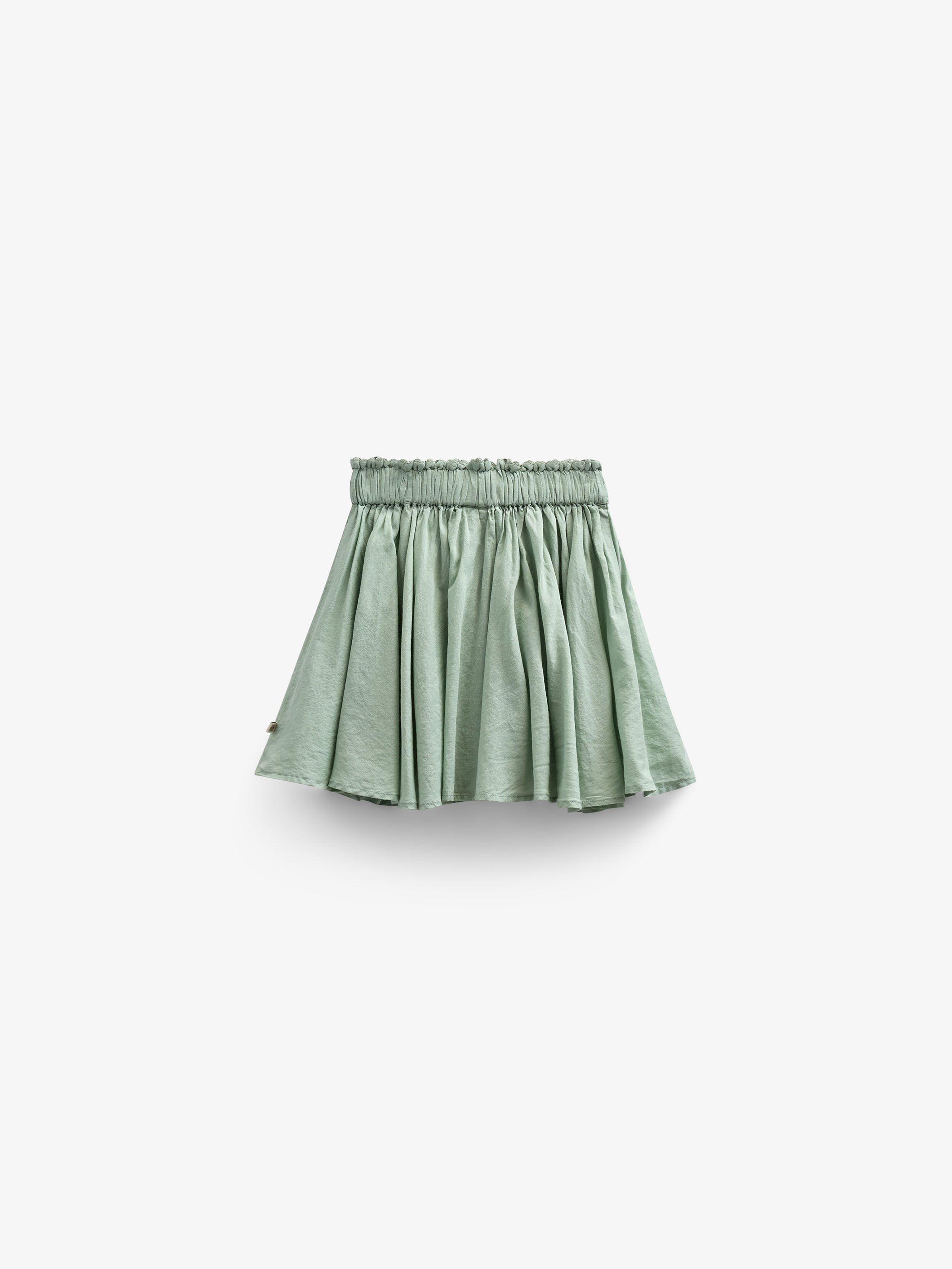 Baumwollrock mit Zick Zack Rüsche - Tween - Dusty Green | 101069 Alma