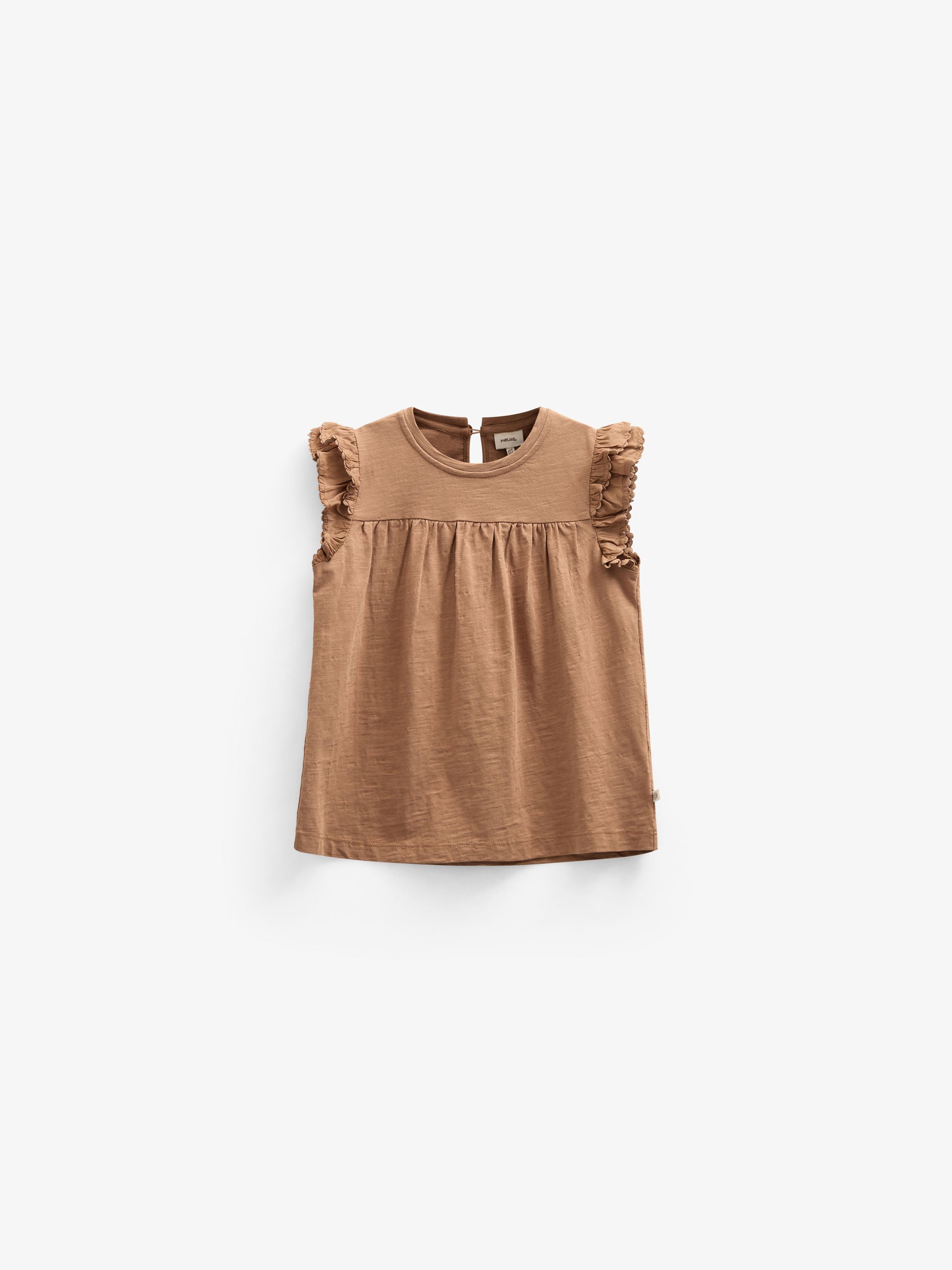 Jerseybluse mit Zick Zack Rüsche - Kids - Coconut | 101041 Gabriella