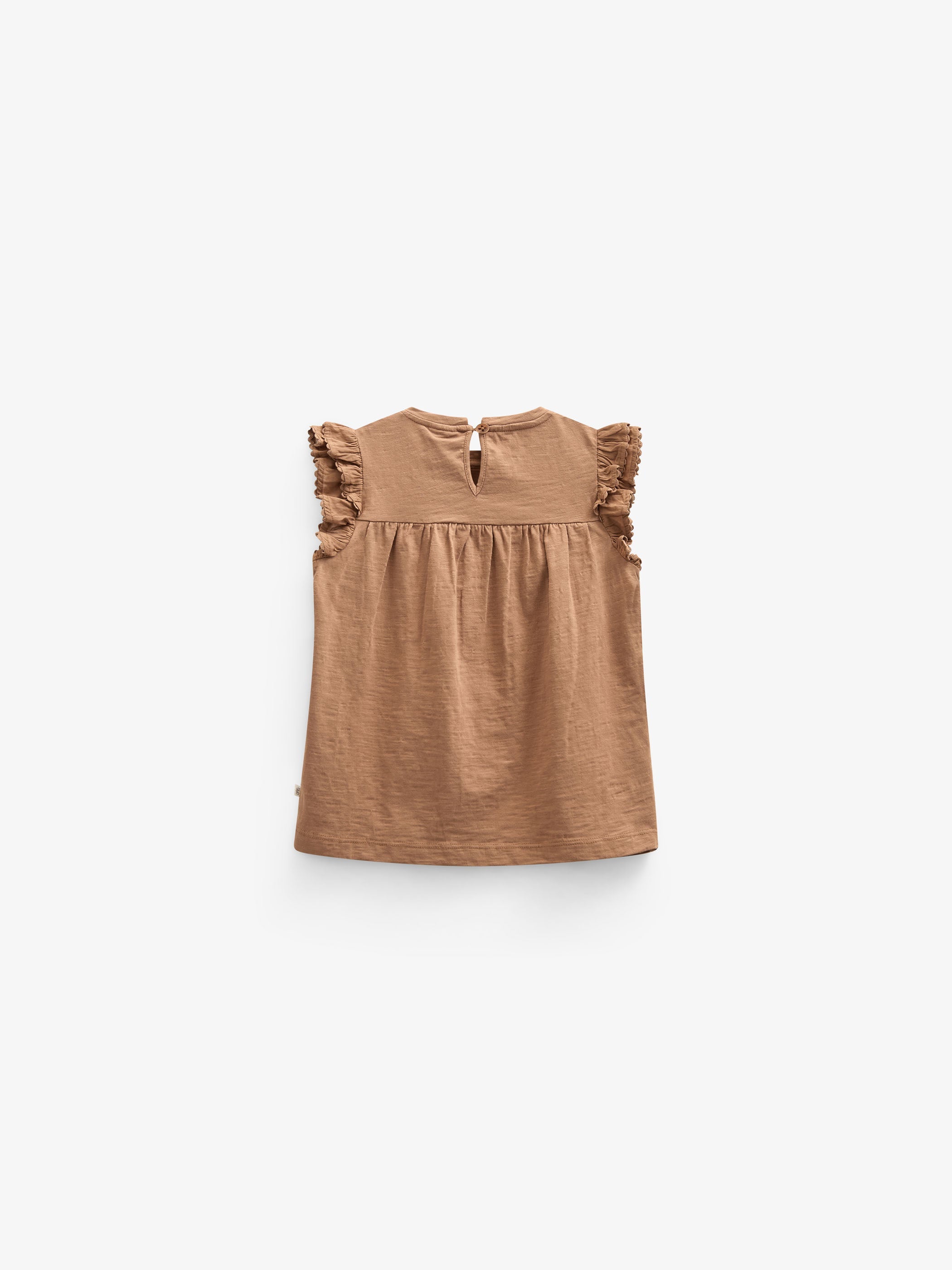 Jerseybluse mit Zick Zack Rüsche - Tween - Coconut | 101072 Gabriella