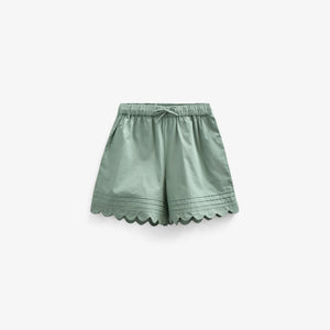 Popelineshorts mit Muschelkante - Kids - Dusty Green | 101045 Joy