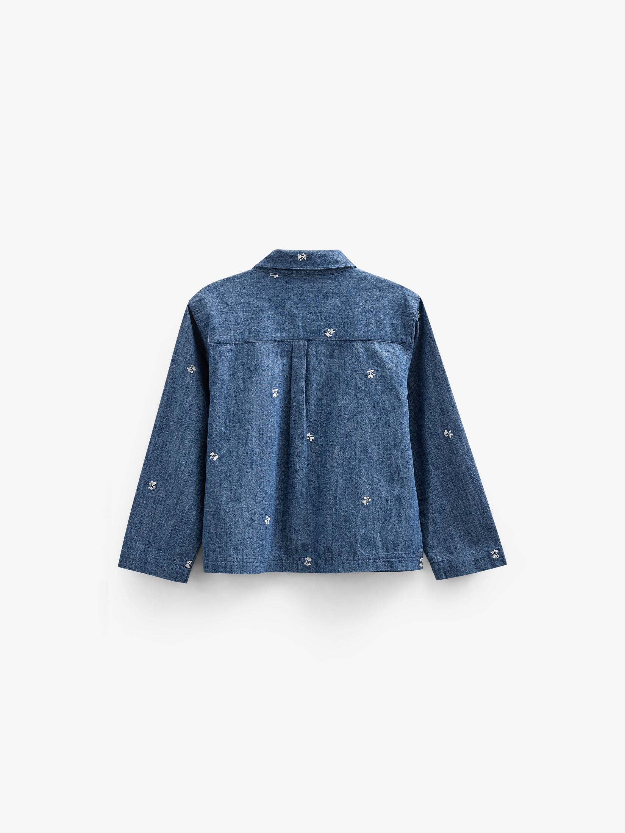 Bestickte Leichte Denim-Hemdenjacke - Kids - Blue Denim | 101051 Isabella