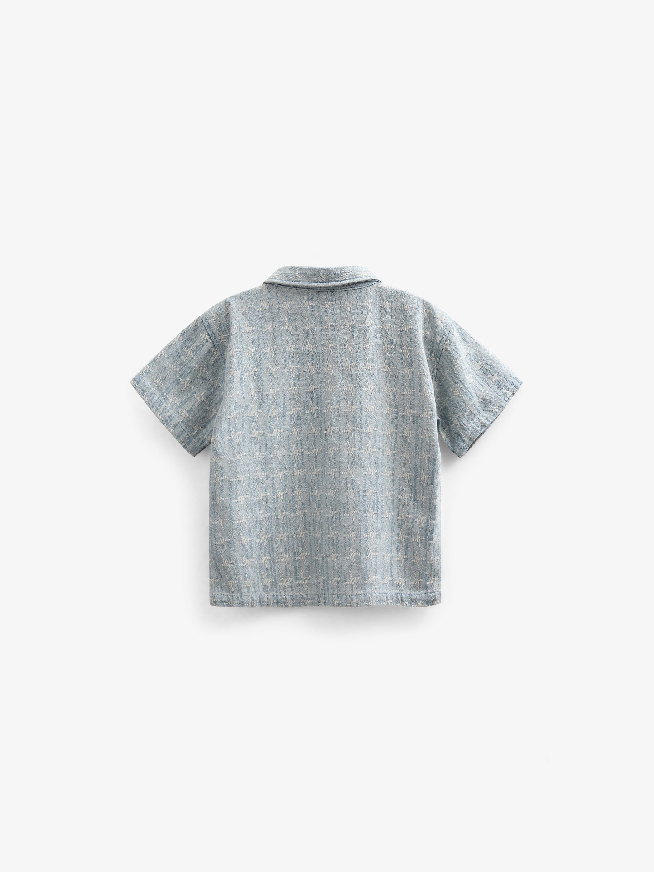 Jacquard Denim Kurzarmhemdjacke - Tween - Blue Denim | 101093 Kyle