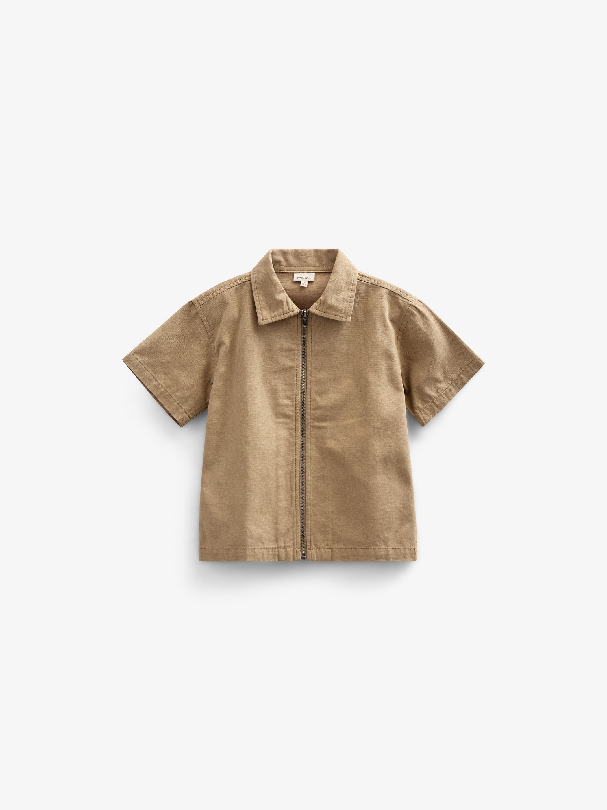 Canvas-Hemdjacke mit Reißverschluss - Kids - Khaki | 101124 Isack