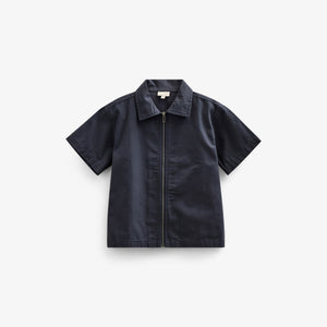 Canvas-Hemdjacke mit Reißverschluss - Kids - Navy | 101126 Isack