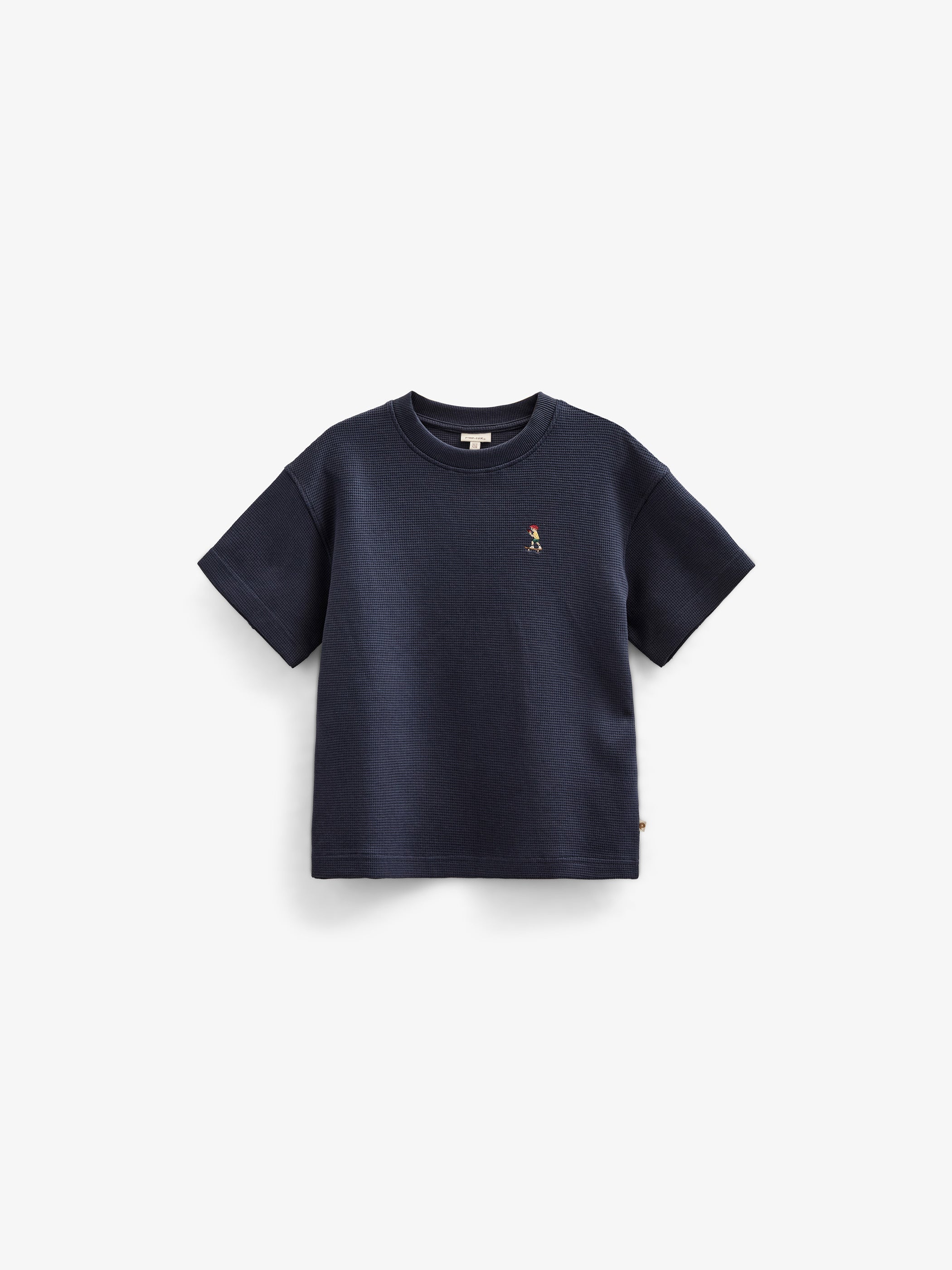 Waffel T-Shirt - Kids - Navy | 101152 Evan